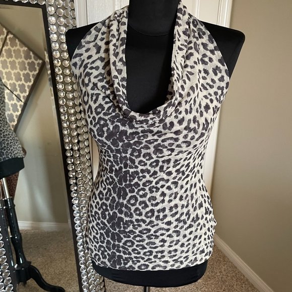 COPY - Sexy Mesh Cheetah Print Top - Picture 1 of 3